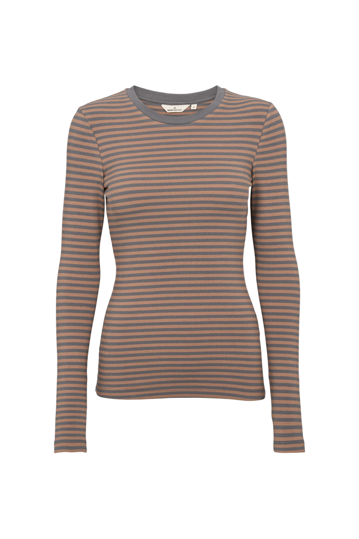 Basic Apparel Ludmilla LS Tee T-shirts 836 Portabella / poppy seed